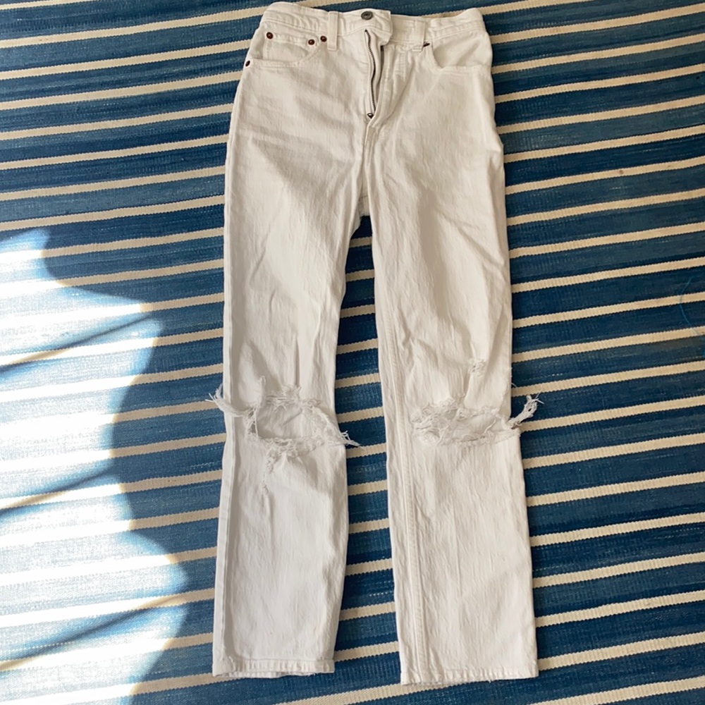 Abercrombie ultra high rise ankle straight